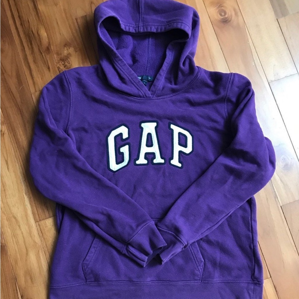 Hoodie sweatshirt Purple Gap spell out logo size large - Picture 4 of 4